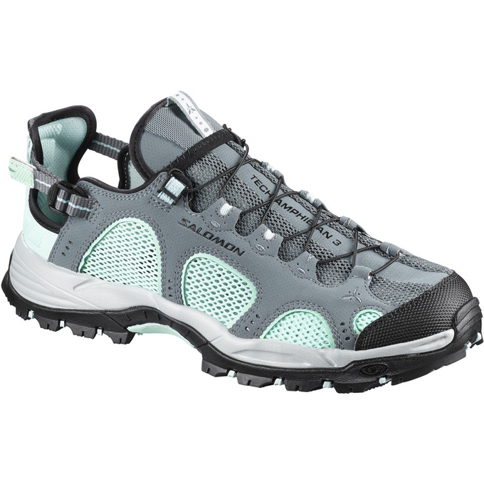 Salomon Israel TECHAMPHIBIAN 3 W - Womens Water Shoe - Light Turquoise/Grey (BQMH-98065)